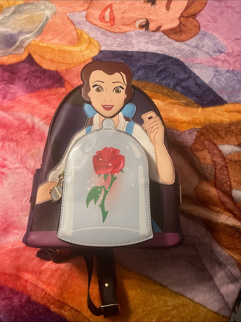 Loungefly Belle with Rose Mini Backpack